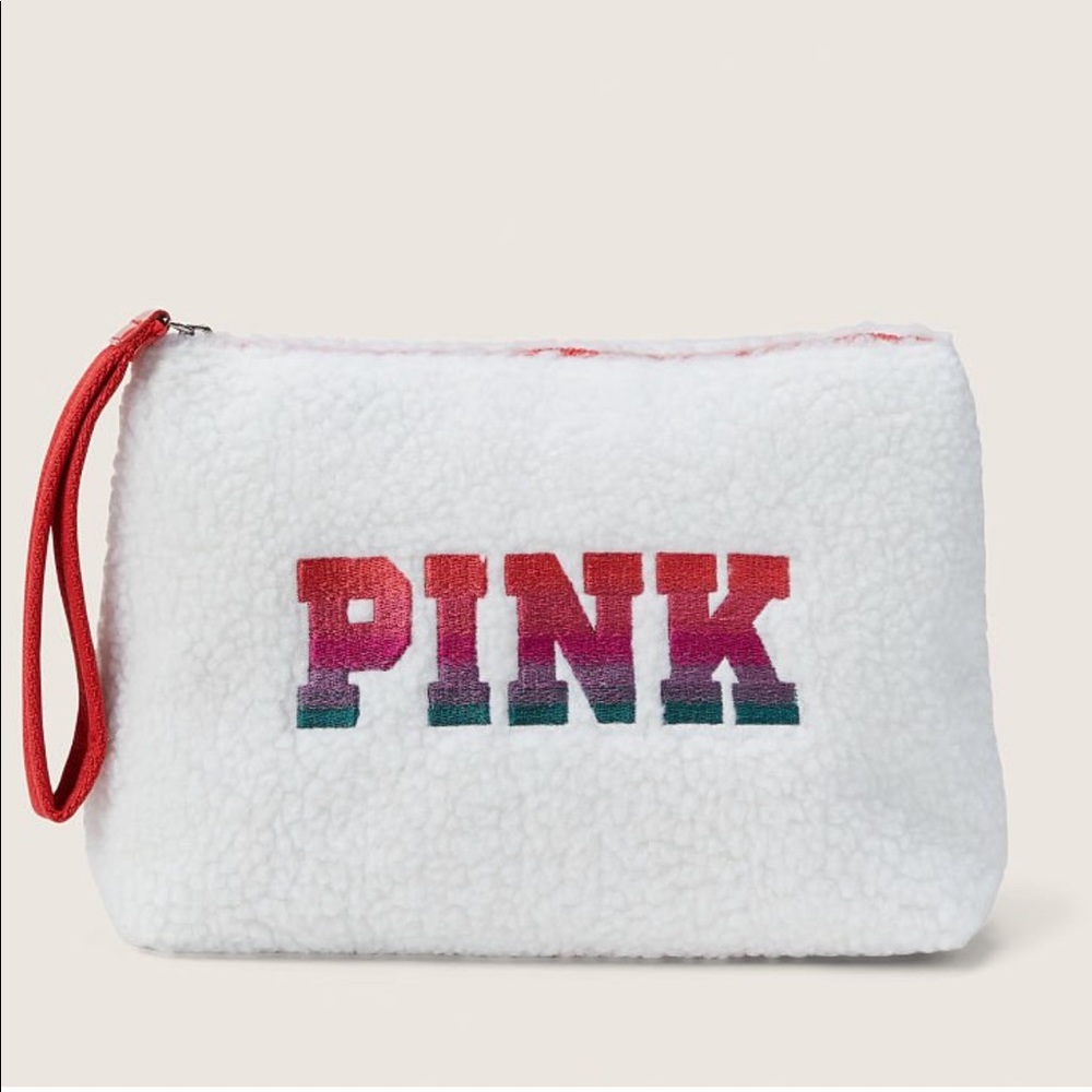 PINK Limited Edition Cozy Plush Fleece Beauty Bag, NWT